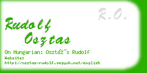 rudolf osztas business card